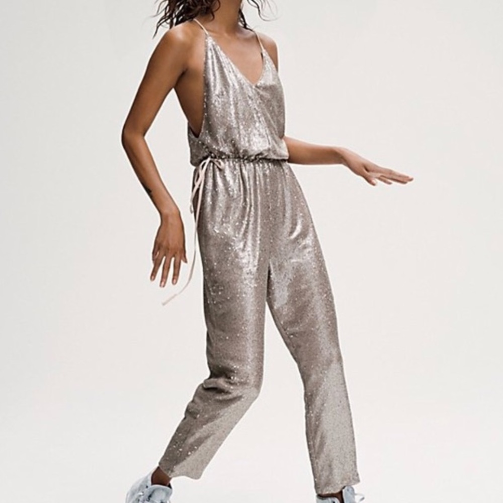 Free People sequin jumpsuit